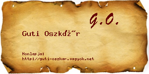 Guti Oszkár névjegykártya